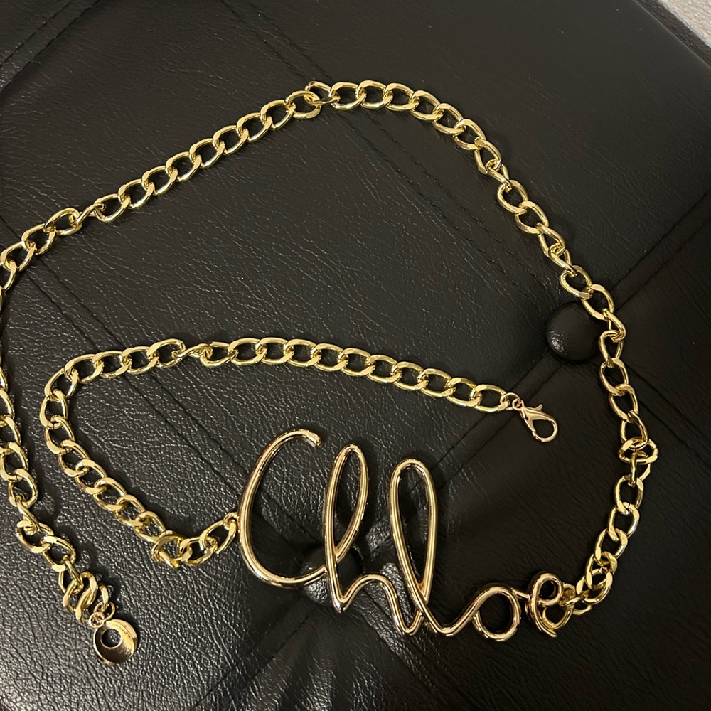 Chloe gold plated chain belt - Picture 4 of 4
